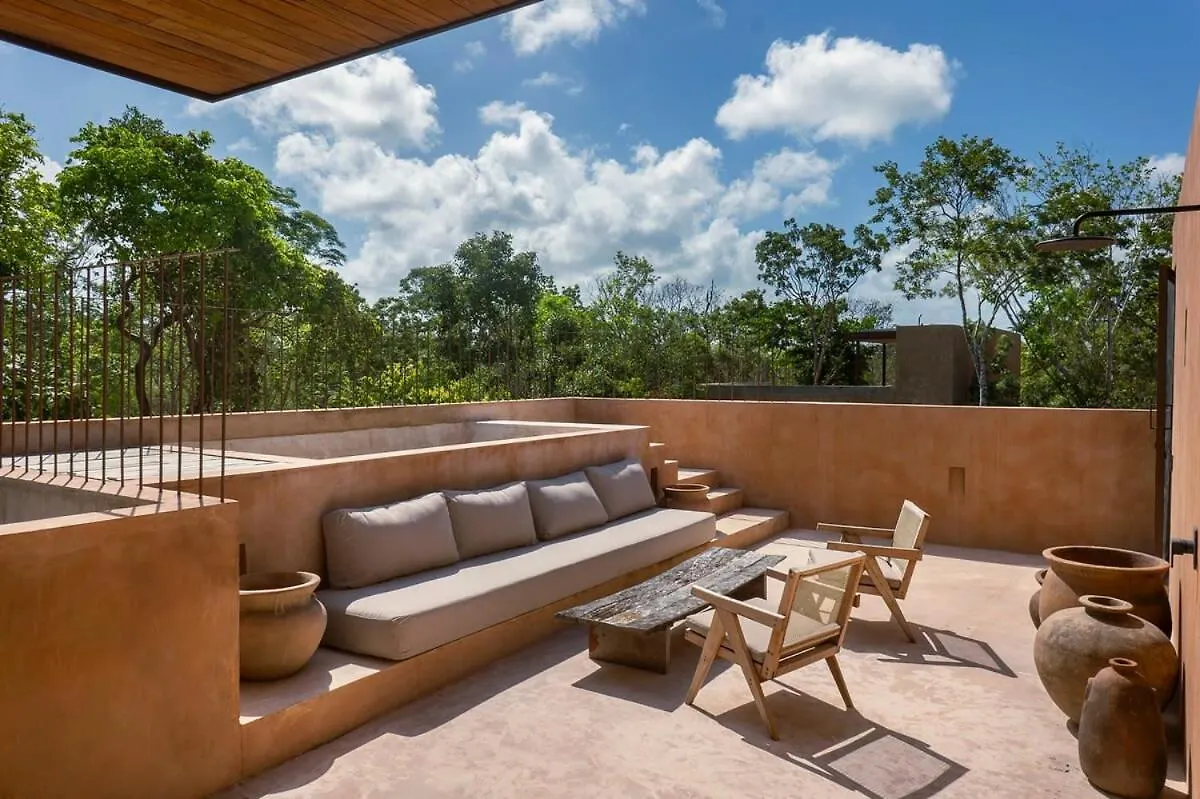 Boho 3Br Villa Organic Design Gated & Rooftop Tulum