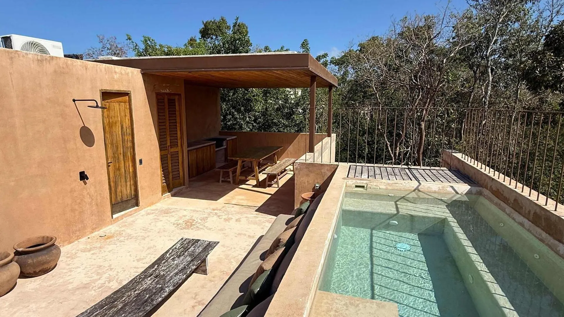 Boho 3Br Villa Organic Design Gated & Rooftop Tulum Messico