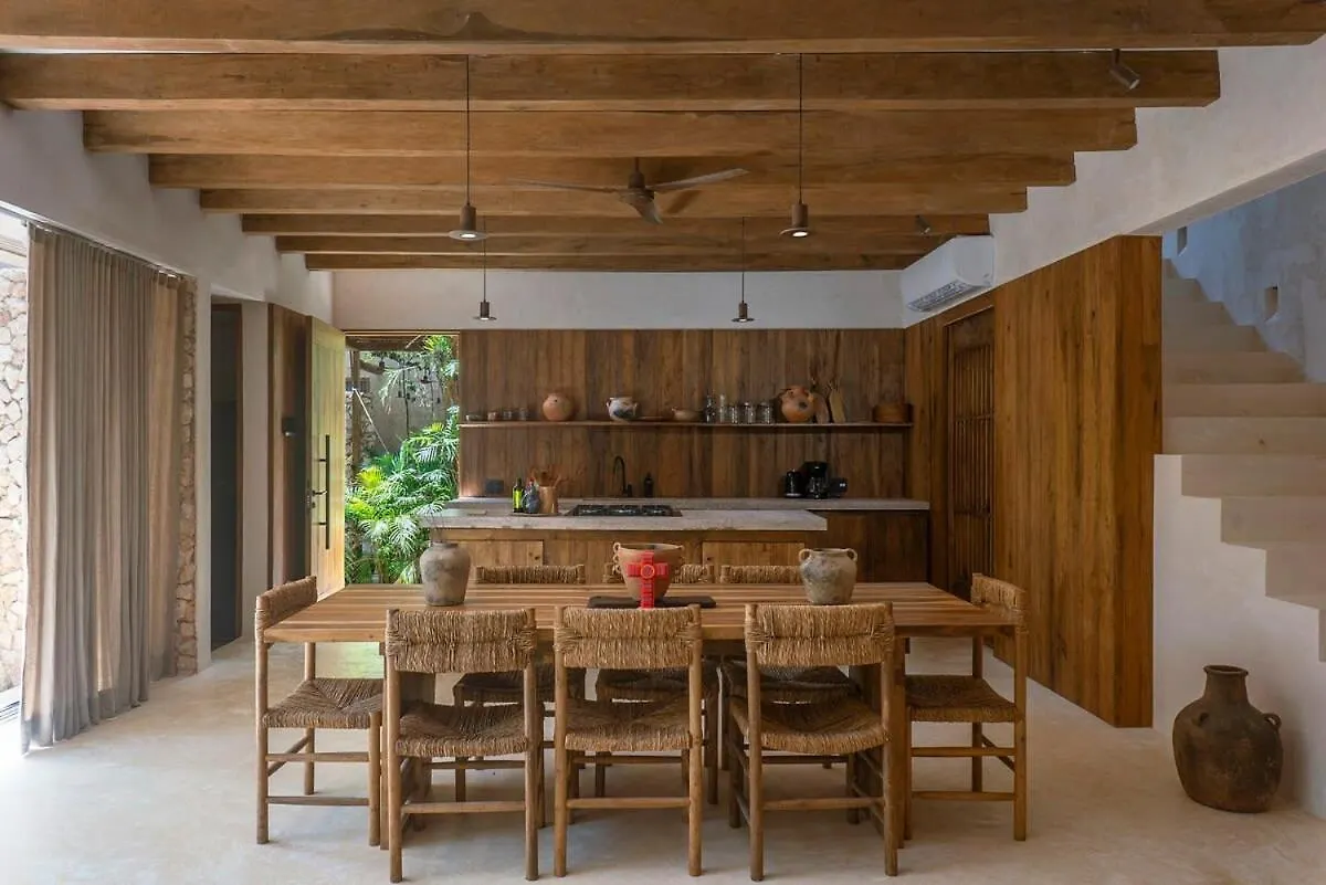 Boho 3Br Villa Organic Design Gated & Rooftop Tulum Mexico